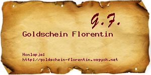 Goldschein Florentin névjegykártya